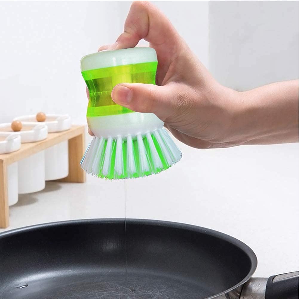 Mini Kitchen Liquid Dish Cleaning Brush | Scrubber Tool, Oil-resistant, Scrubbing Sponge Remove Stains (random Color)