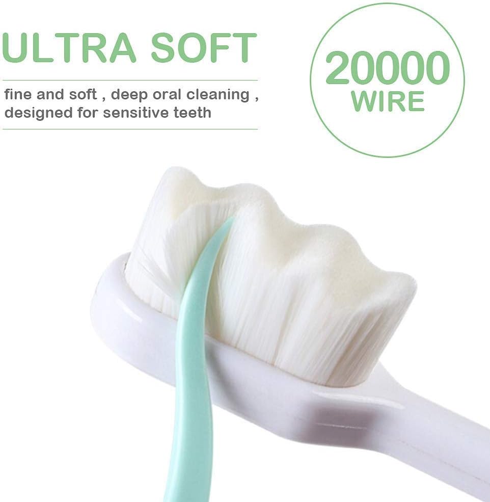 Extra Soft Toothbrush , Ultra Soft-bristled Adult Toothbrush Micro-Nano 20000 Floss Bristle