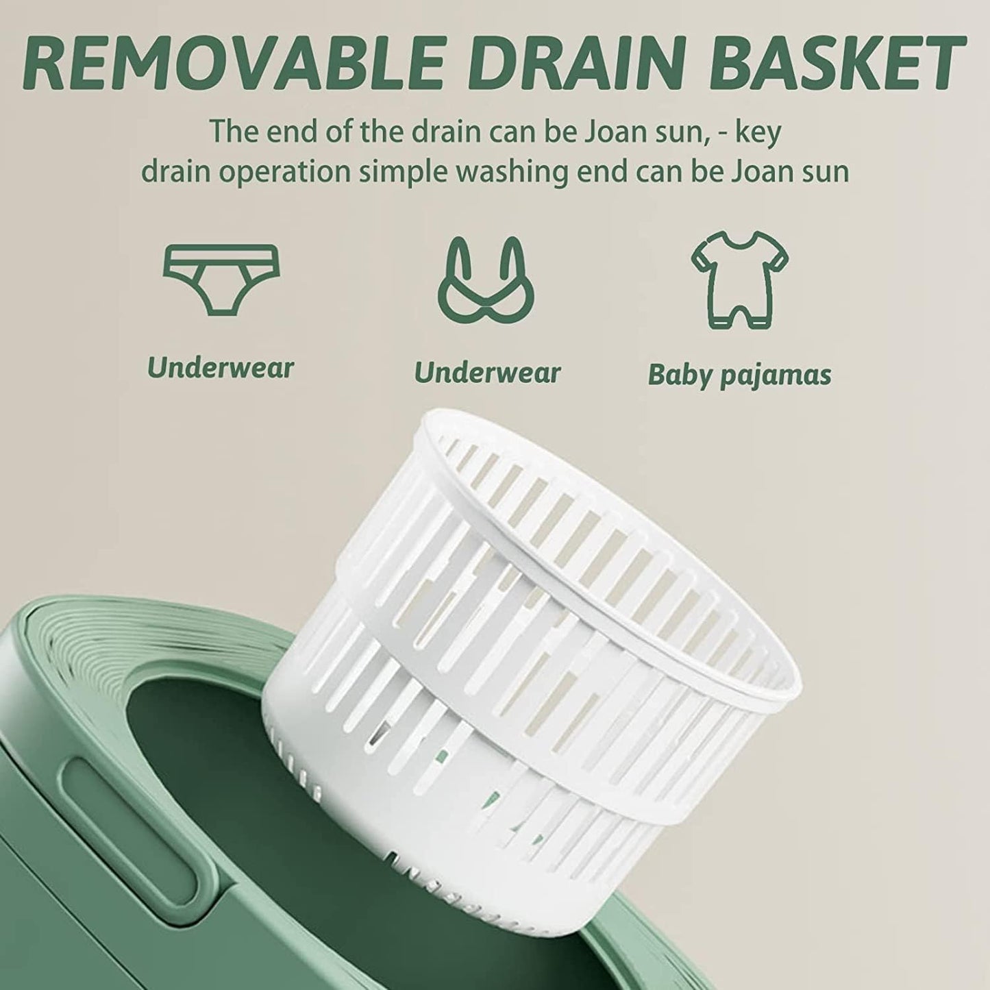 Foldable Electric Mini Washing Machine With Dryer Option