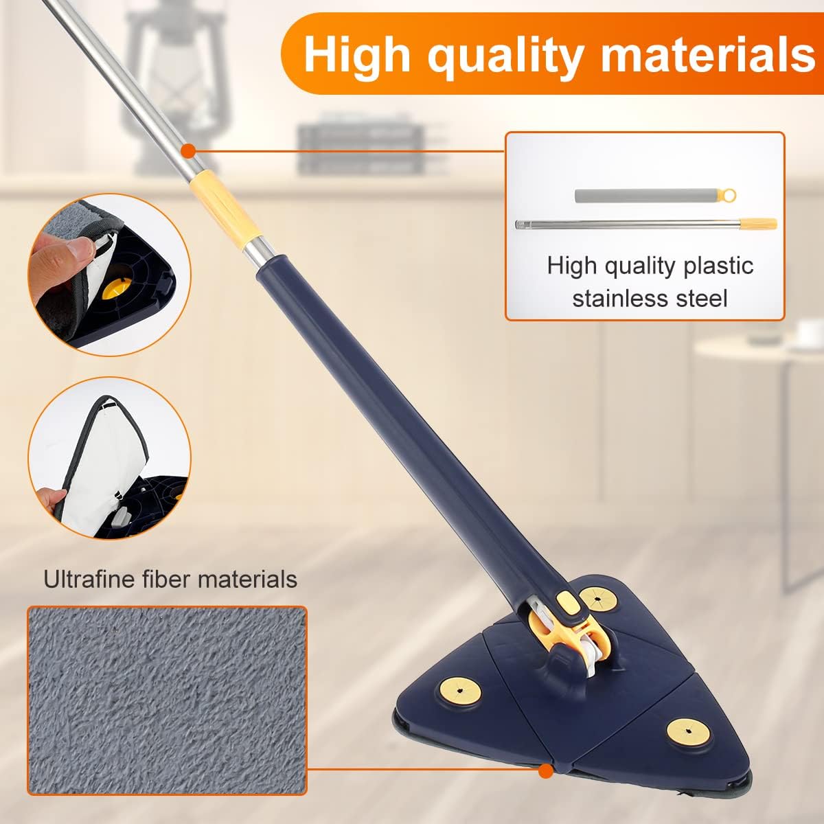 Triangle Mop 360 Adjustable With Twist Squeeze