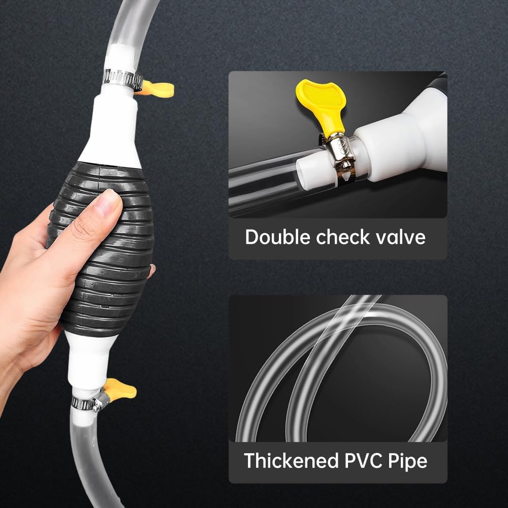 Multifunction Liquid Sucker, Portable Siphon Pump for Gasoline Manual Fuel Transfer Pump