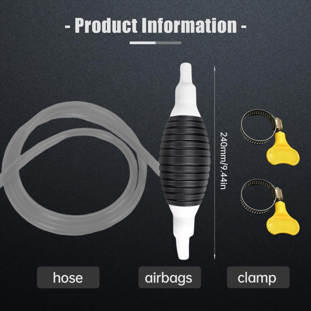 Multifunction Liquid Sucker, Portable Siphon Pump for Gasoline Manual Fuel Transfer Pump