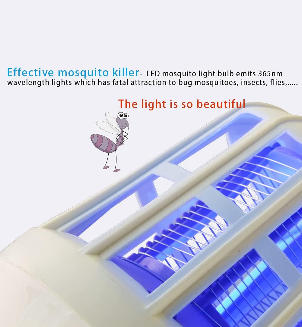 Mosquito Killer Lamp LED 15W Electronic Anti insect Bug Fly Zapper for Home Indoor Outdoor Eco safe Clean Light Bulb