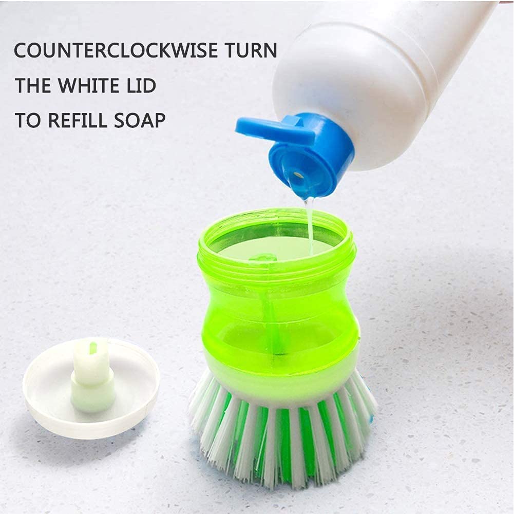 Mini Kitchen Liquid Dish Cleaning Brush | Scrubber Tool, Oil-resistant, Scrubbing Sponge Remove Stains (random Color)