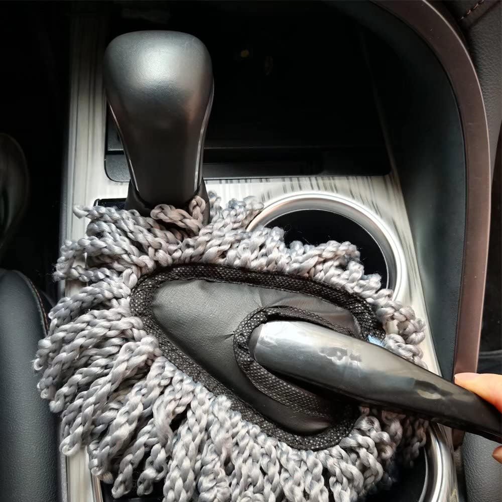 Home-X Car Dashboard Duster, Microfiber Duster Brush, Washable Cleaning Tool
