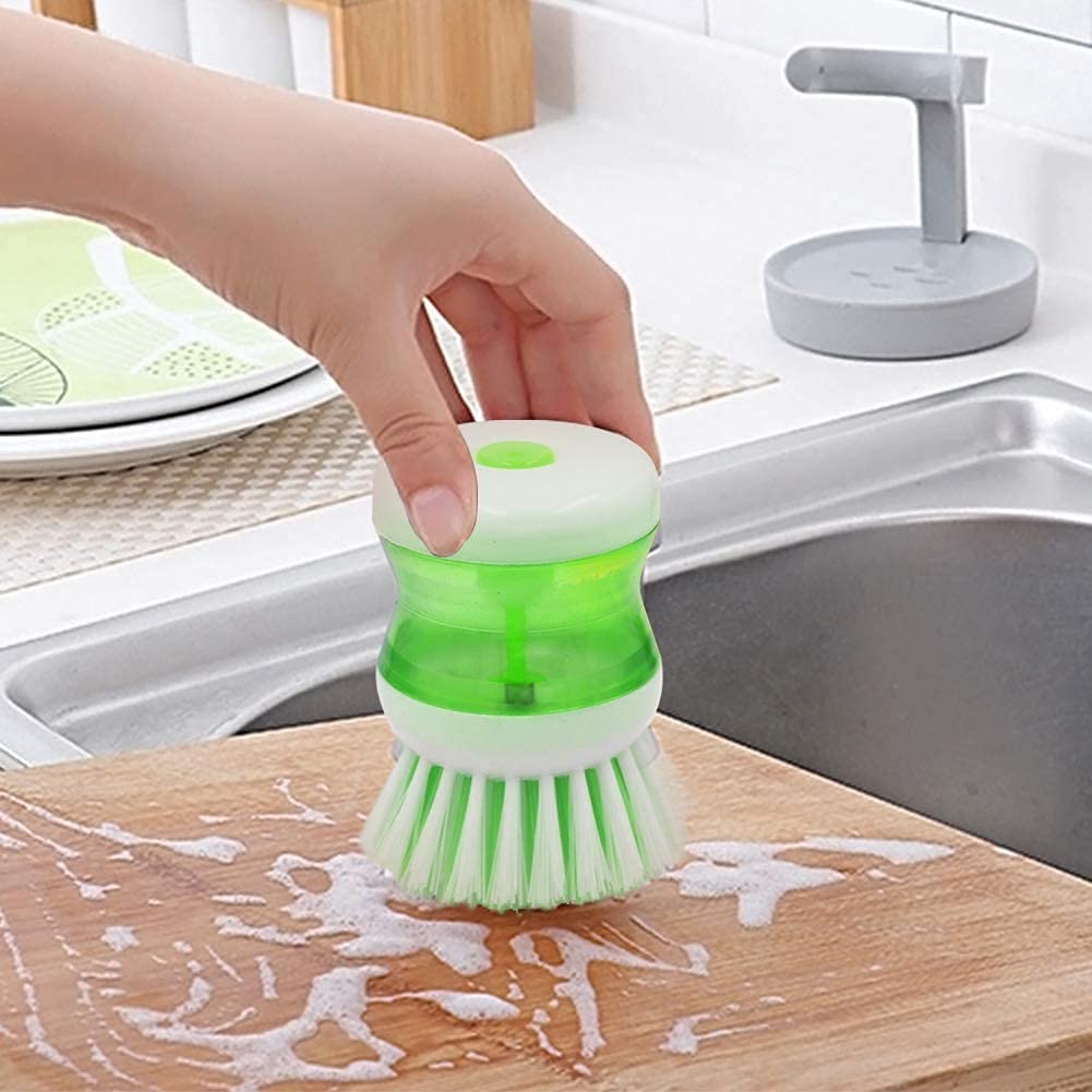 Mini Kitchen Liquid Dish Cleaning Brush | Scrubber Tool, Oil-resistant, Scrubbing Sponge Remove Stains (random Color)