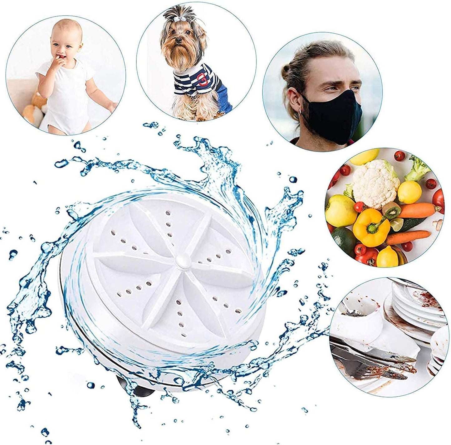 Mini Portable Turbine Washing Machine