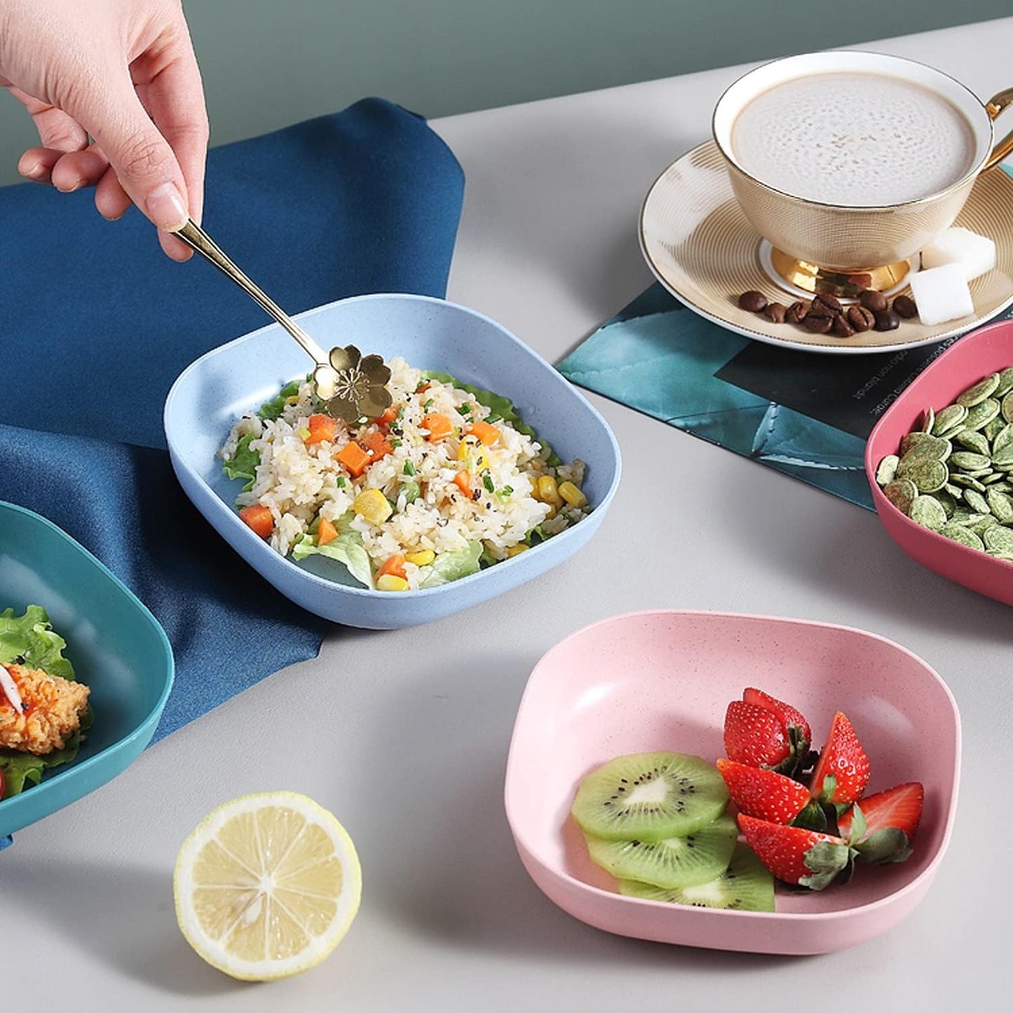 10pcs set Reusable Dinner Plates