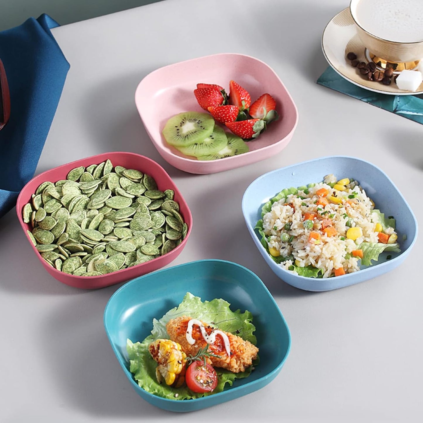 10pcs set Reusable Dinner Plates