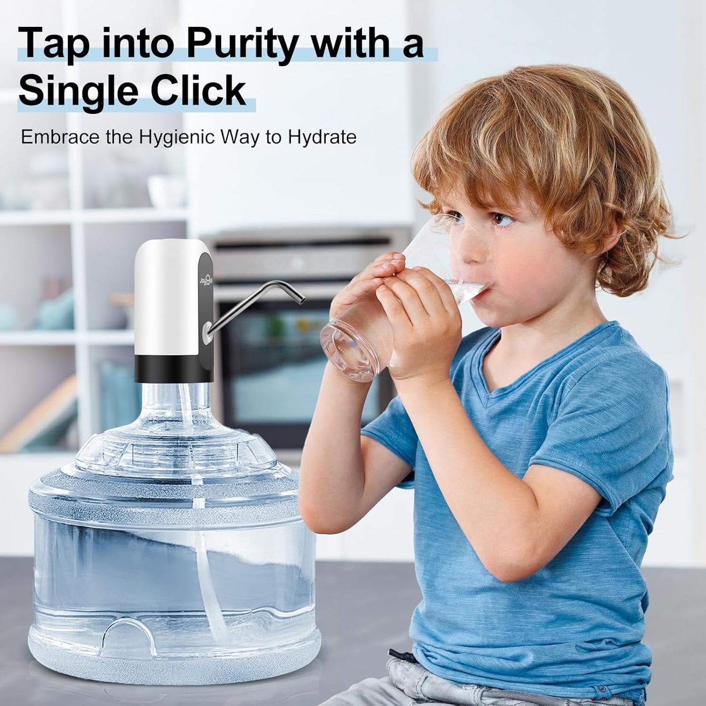 5 Gallon Foldable Water Dispenser, USB Charging Portable Electric Water Bottle Pump with Switch Universal