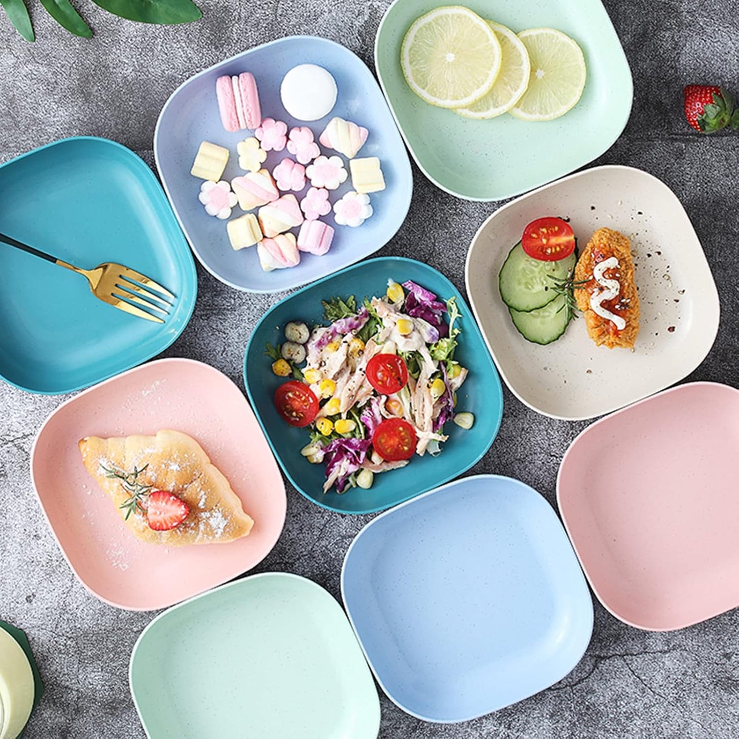 10pcs set Reusable Dinner Plates
