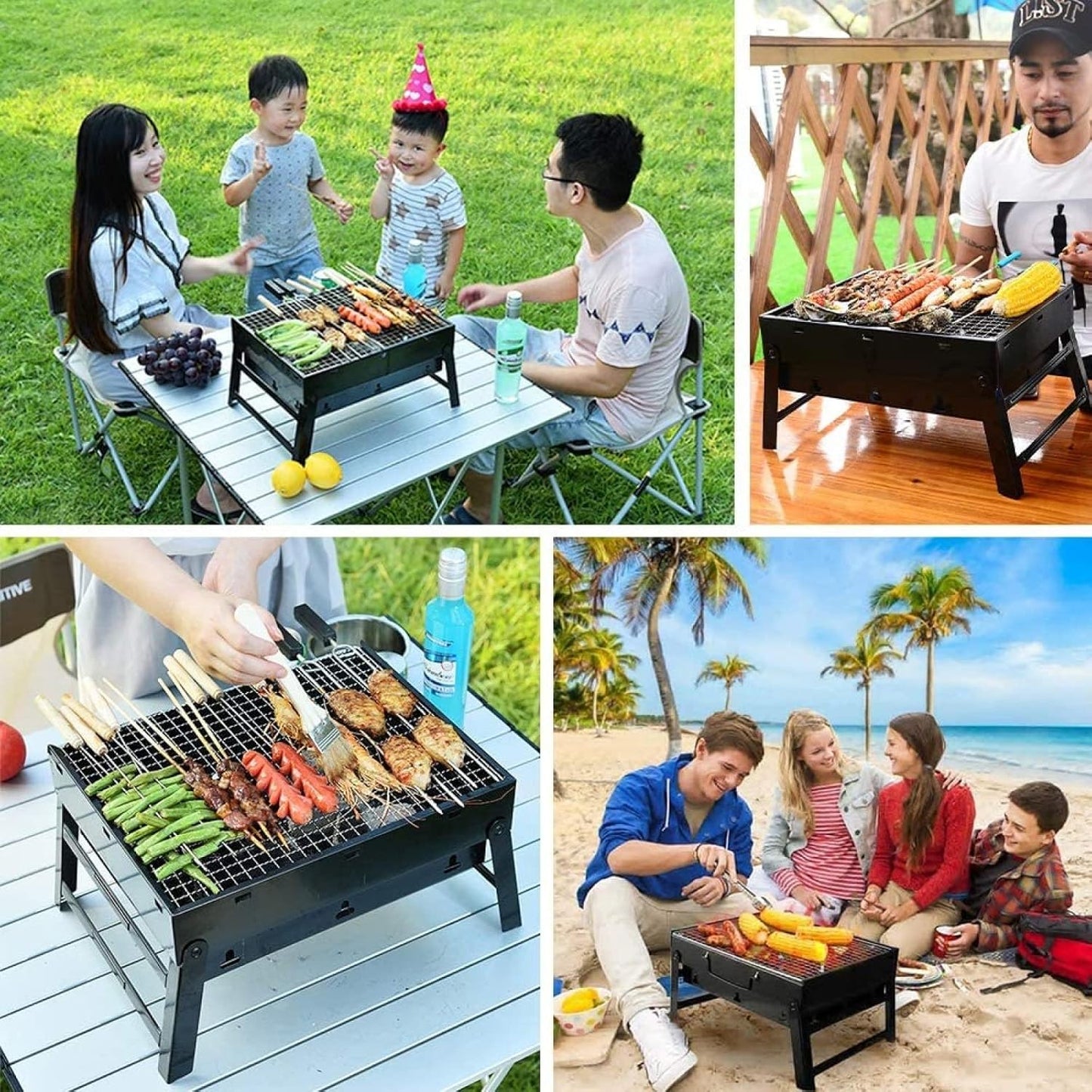 Portable & Foldable BBQ Grill Space Saver