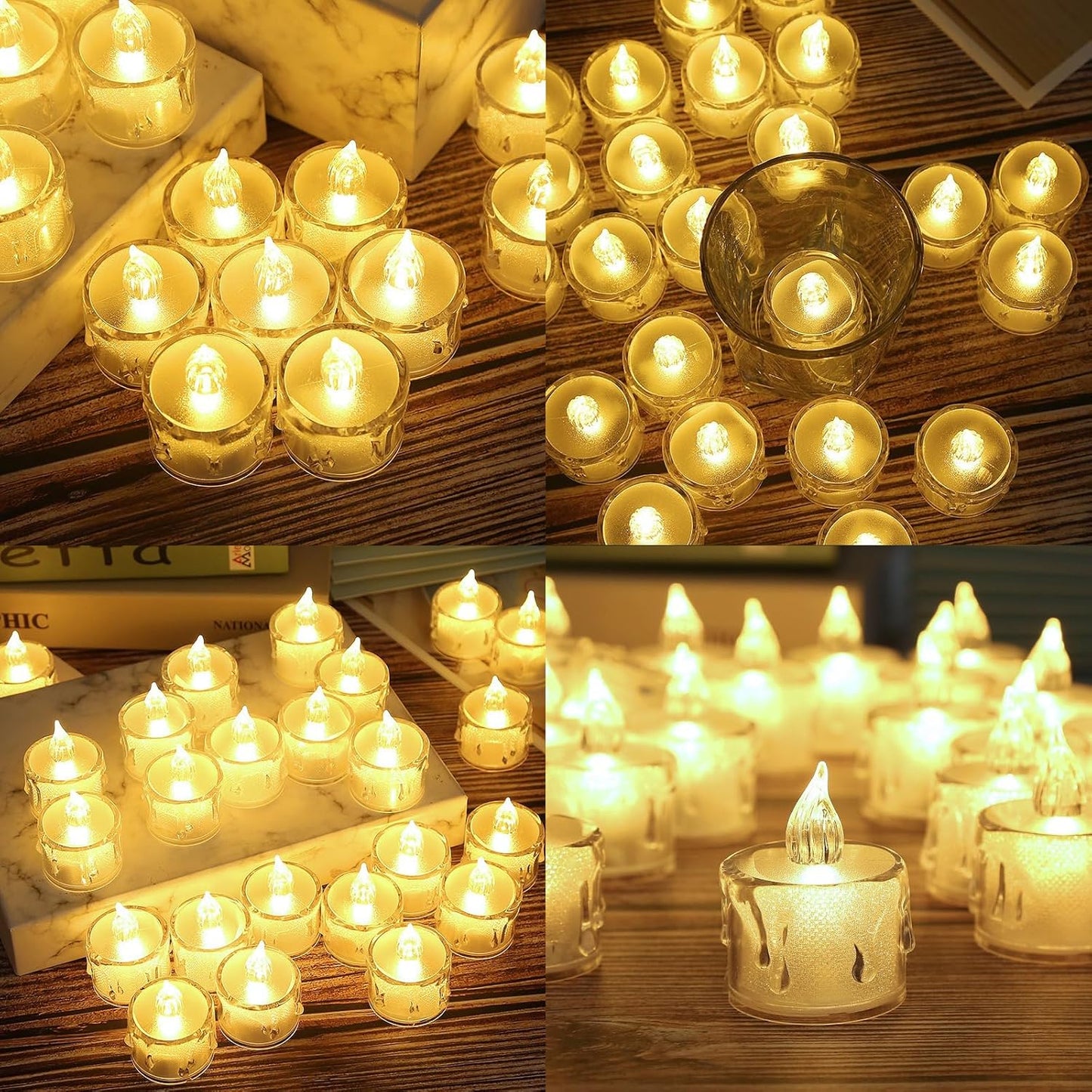 Crystal Candles LED Light Transparent Flameless