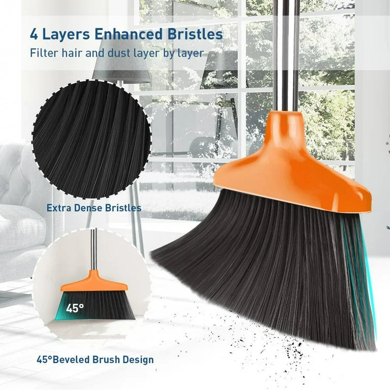 Attachable Broom With Dustpan