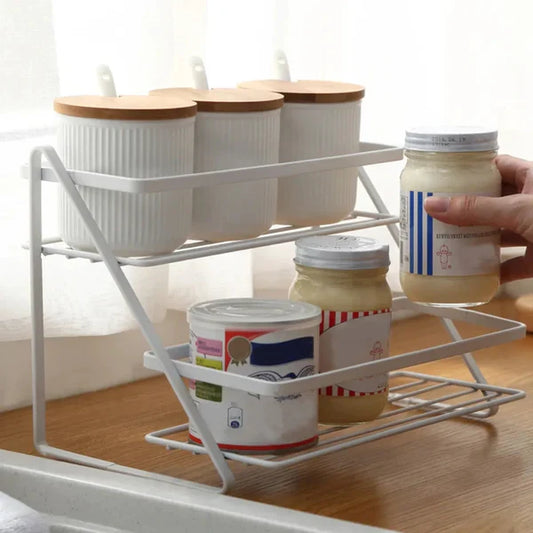 Double Layer Kitchen Storage Shelf