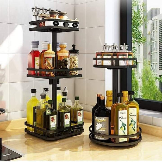360° Rotatable Metal Storage Organizer