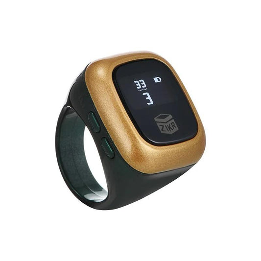 Multifunction Men Ring OLED Screen Digital Rechargable Battery Hand Tally Counter With Date Time Vibrate Remind Prayer Zikr Ring Al Fatiha