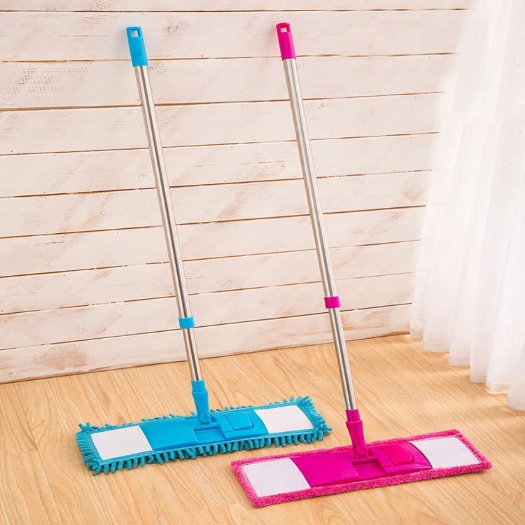 New Flat Microfiber Squeeze Mop With Long Handle Steel Rod