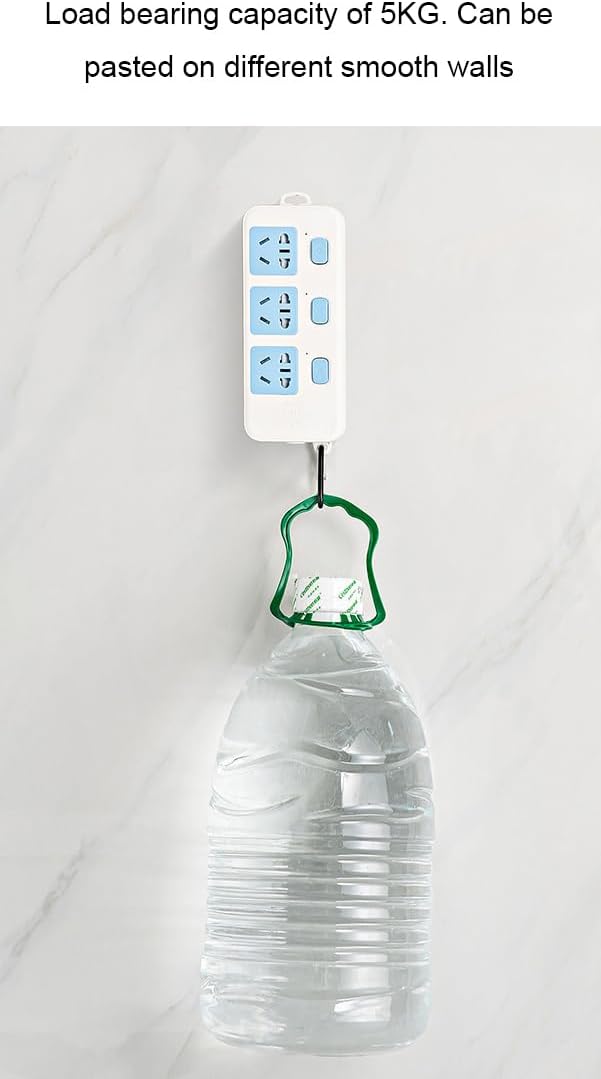 Set of 10 double-sided adhesive wall hooks