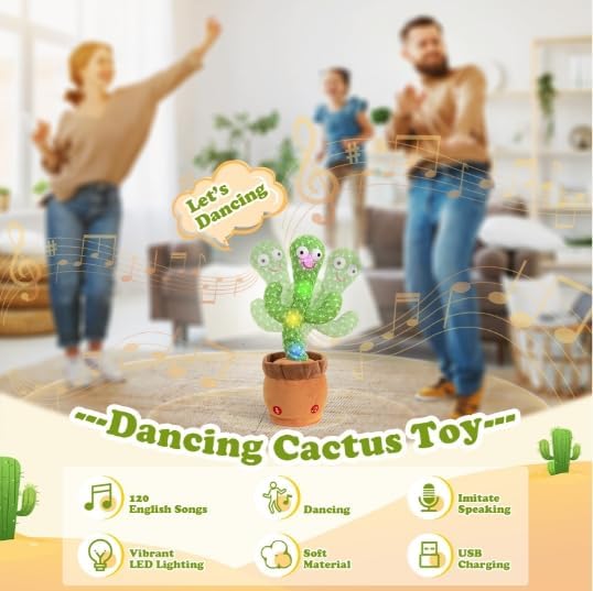 Cute Dancing and Talking Cactus Toy