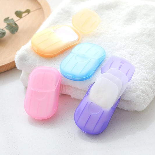 Mini Portable Travel Soap Paper Sheets Disposable Hand Washing Bath Scented Paper Soap