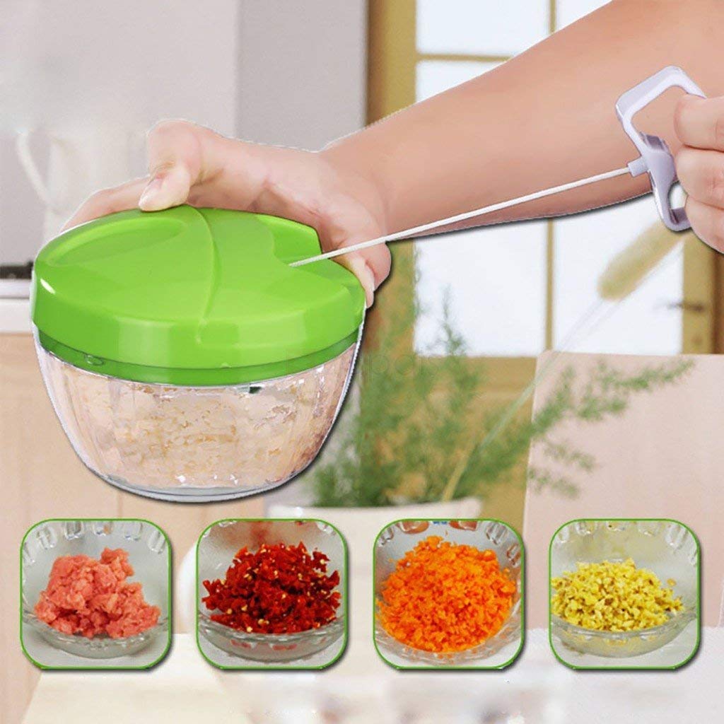Easy Spin Quick Cutter - Hand Meat Grinder Mixer Food Processor Food Processer, (Multi Color)