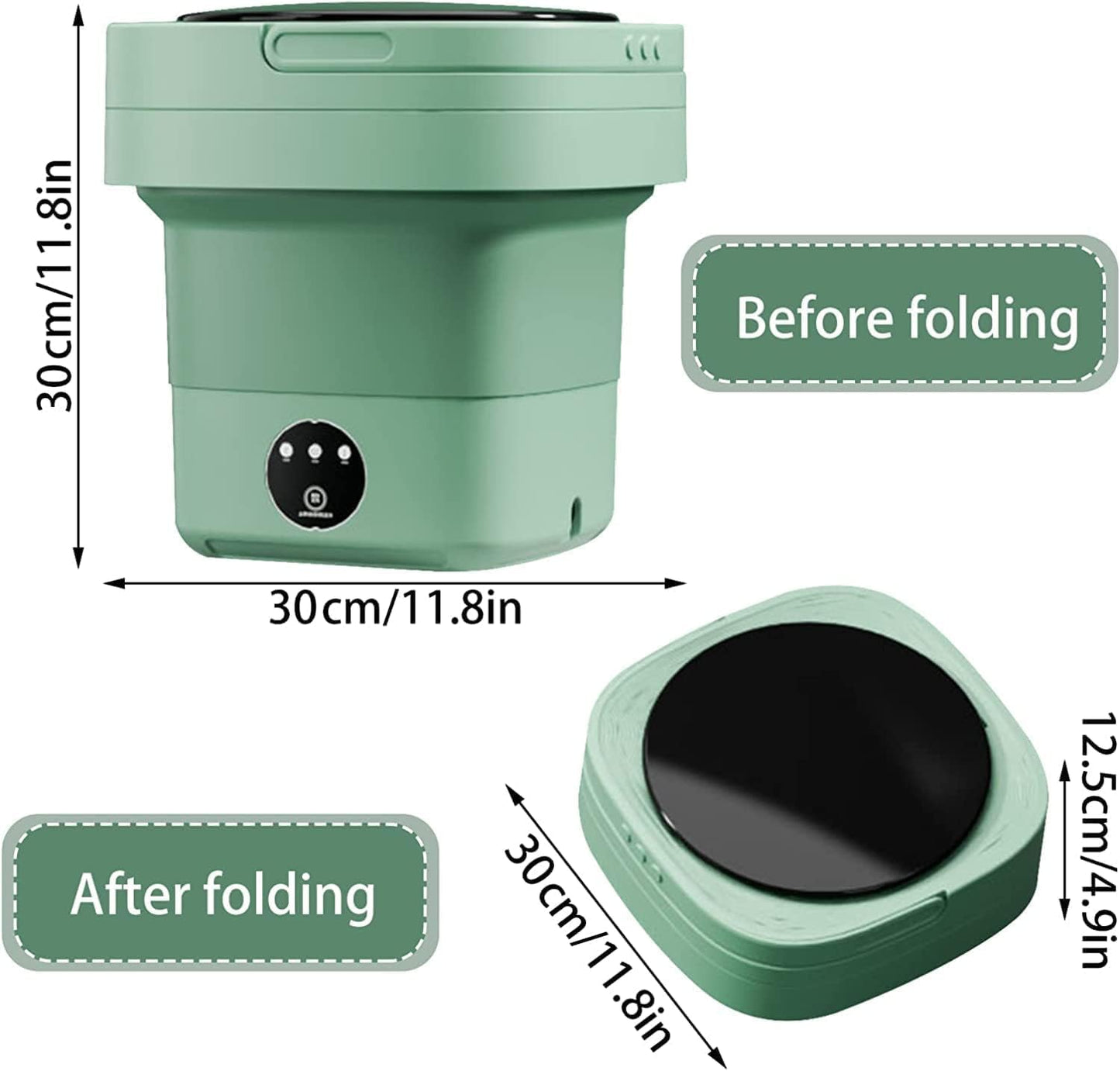 Foldable Electric Mini Washing Machine With Dryer Option