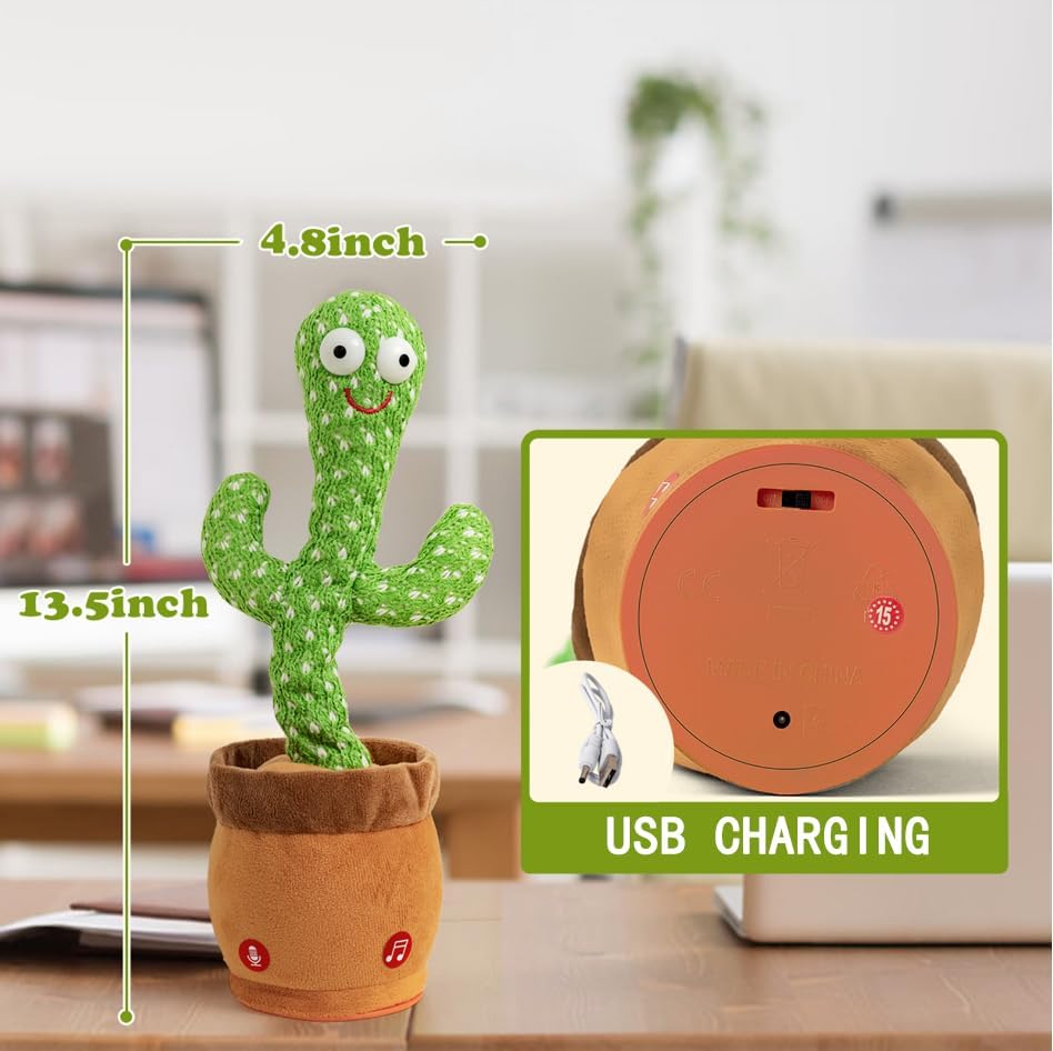 Cute Dancing and Talking Cactus Toy