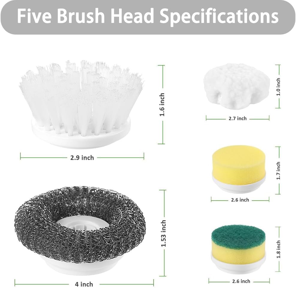Magic Brush Wireless Battery Cleaning Brush Bathtub Tile Professional Cleaning Brush Housework Kitchen Dishwashing Brush Rechargeable