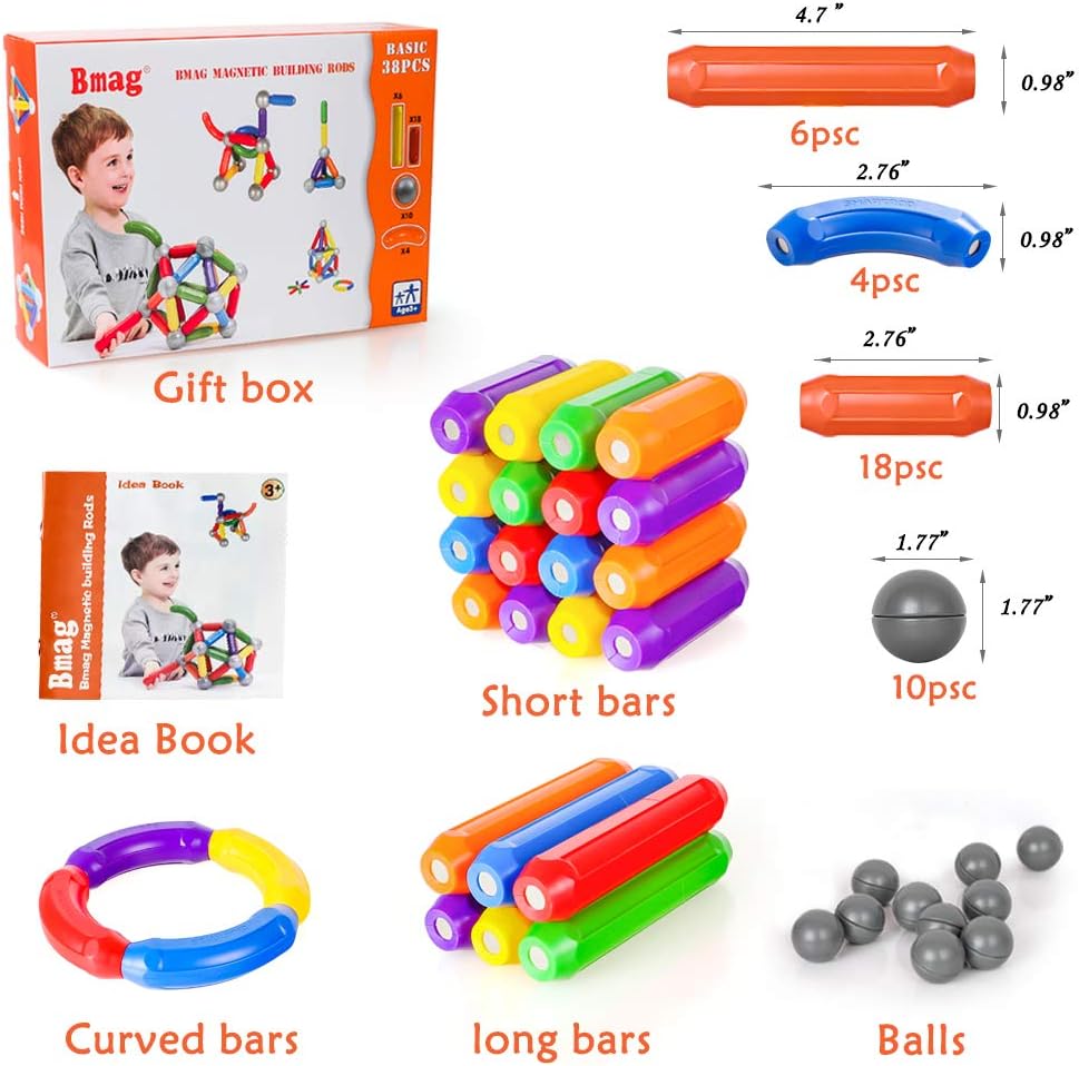 Magnetic Stick, Magnetic Balls and Rods Set