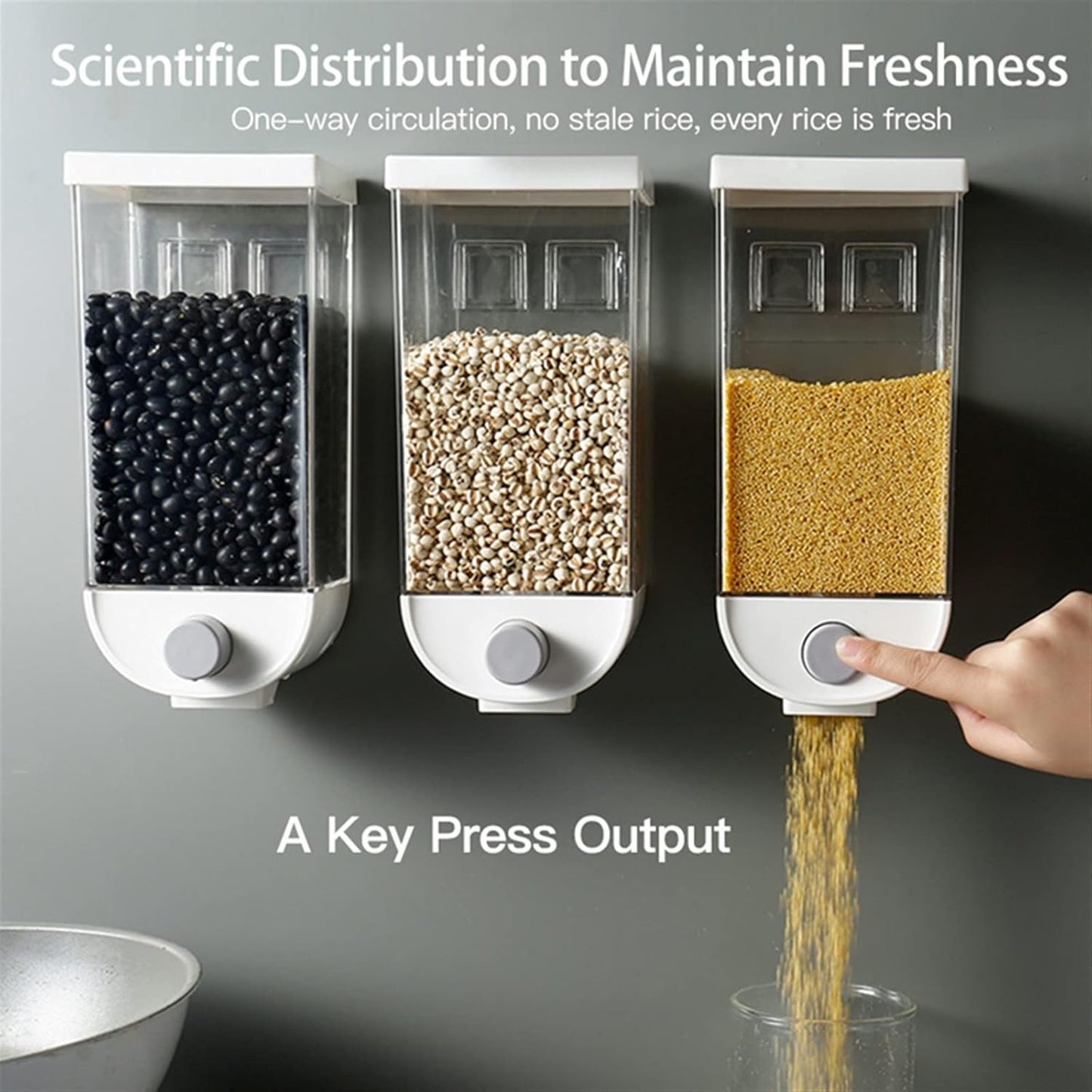 1.5L Wall Mounted Separate Rice Bucket