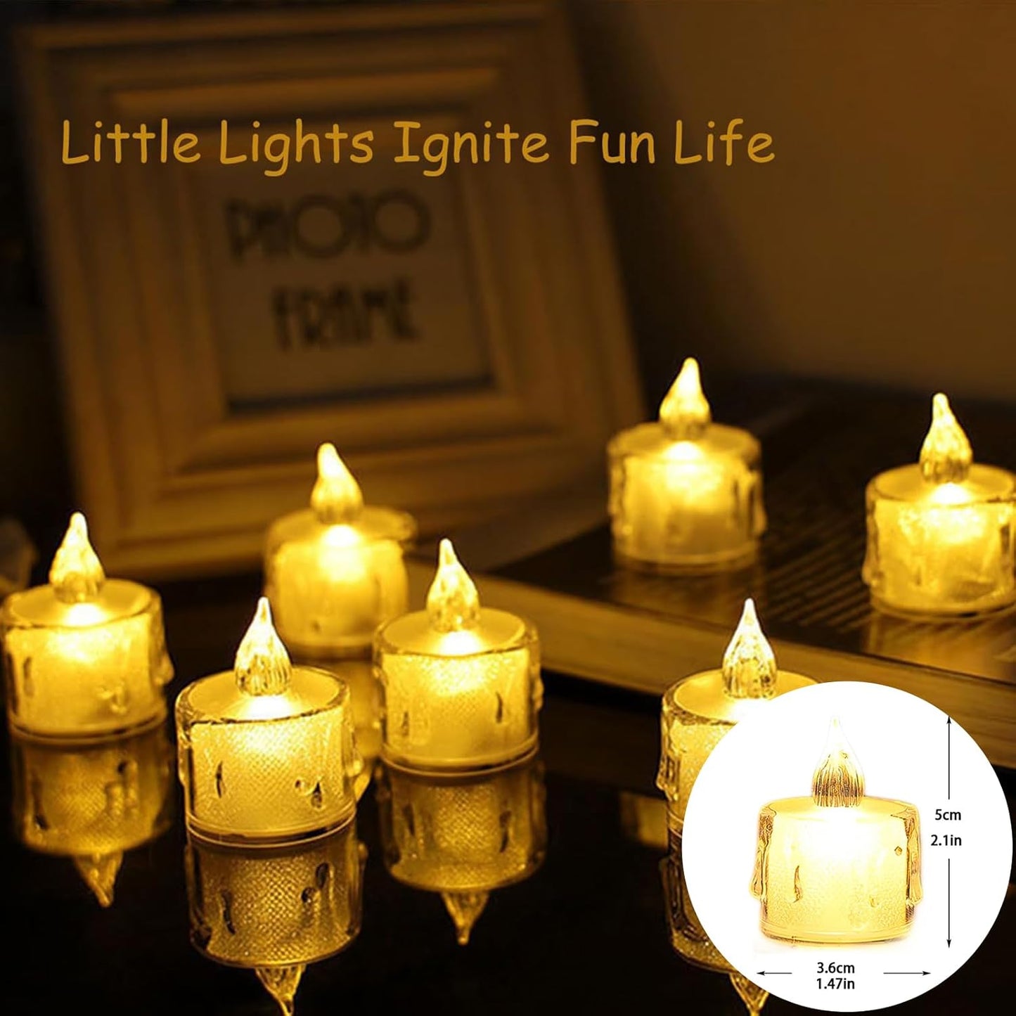 Crystal Candles LED Light Transparent Flameless