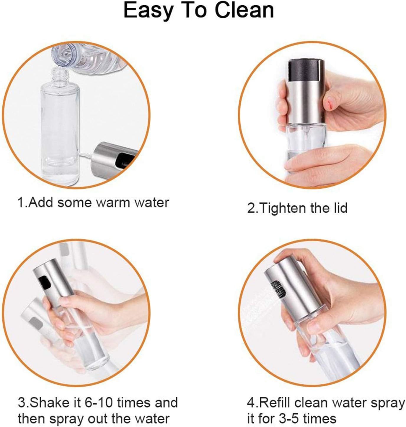 Oil Sprayer Transparent Glass Spray Bottle