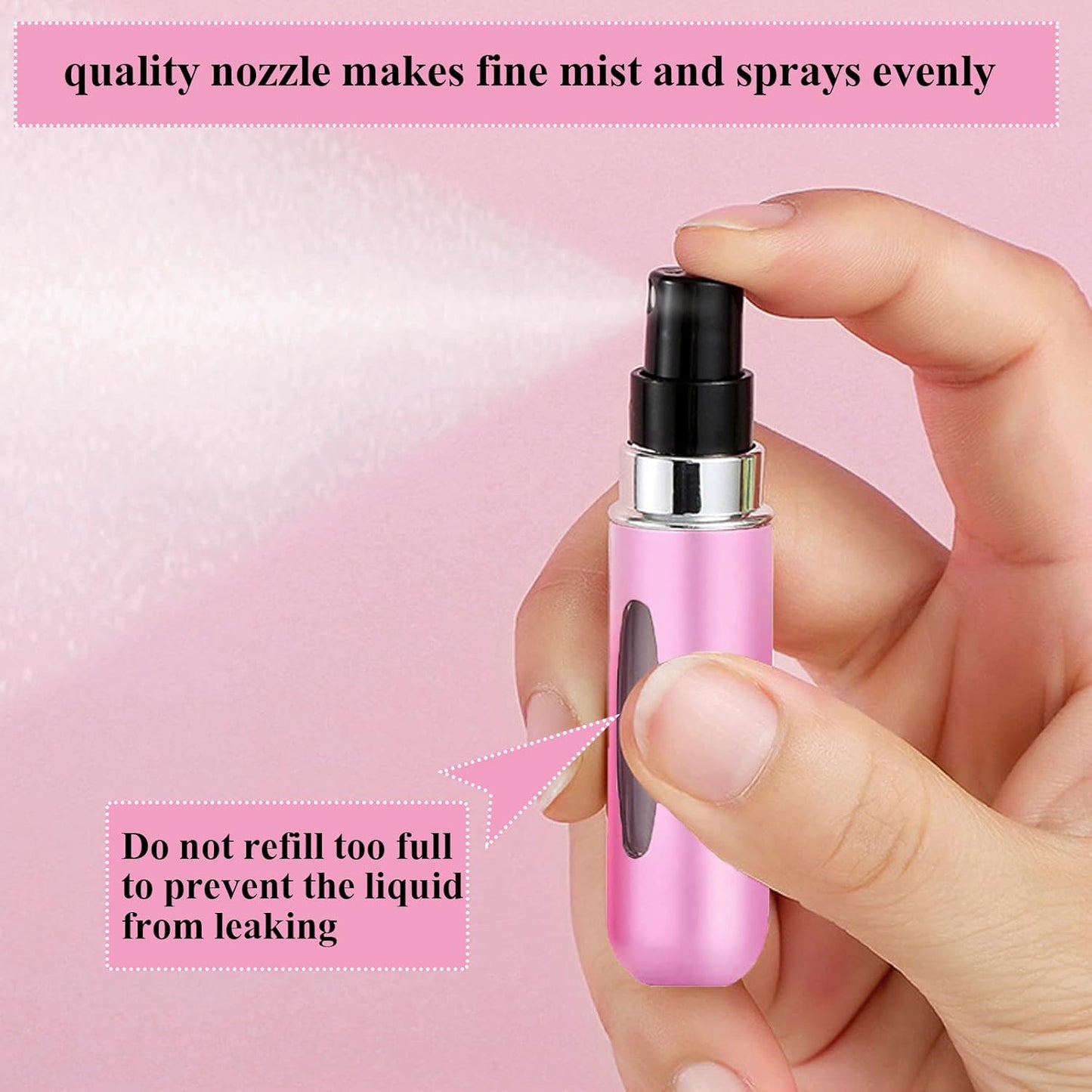 Portable Perfume Travel Refillable Bottle, Pocket Purse Perfume