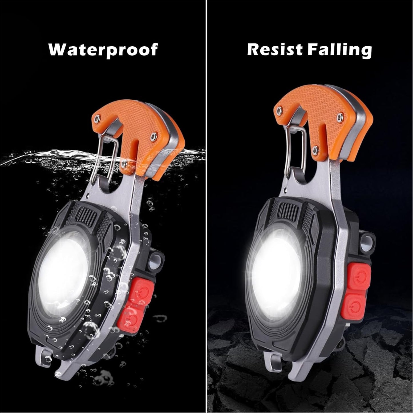 9 in 1 Led Light with Lighter, Bottle Opener, Magnetic Base and Folding Bracket Mini Cob 800 lumens
