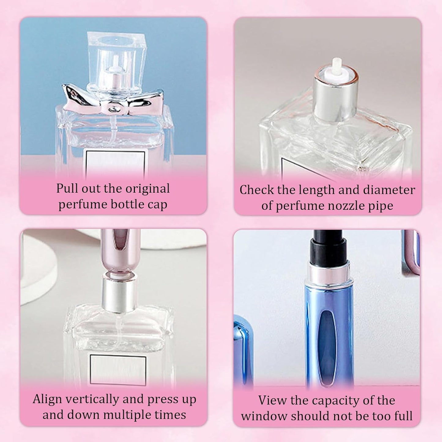 Portable Perfume Travel Refillable Bottle, Pocket Purse Perfume