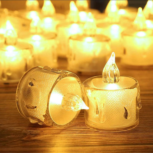 Crystal Candles LED Light Transparent Flameless