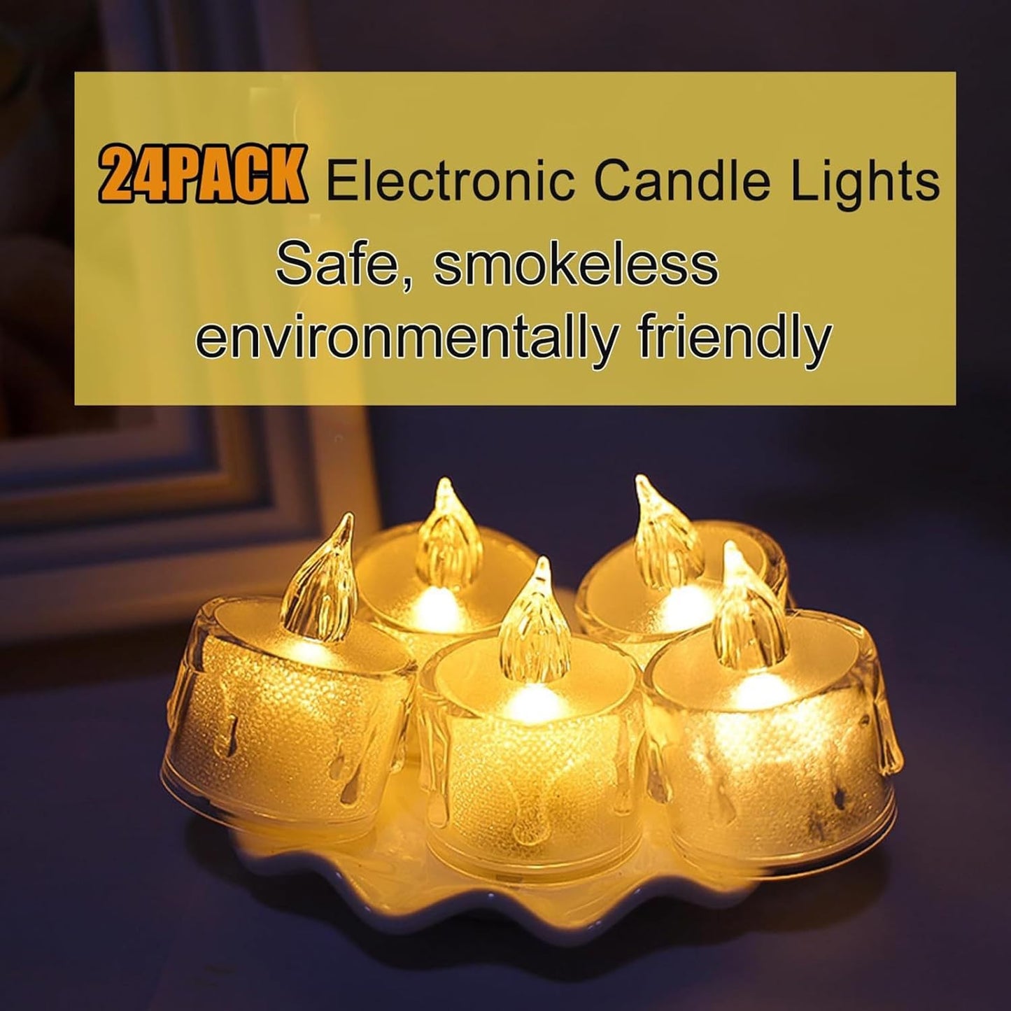 Crystal Candles LED Light Transparent Flameless
