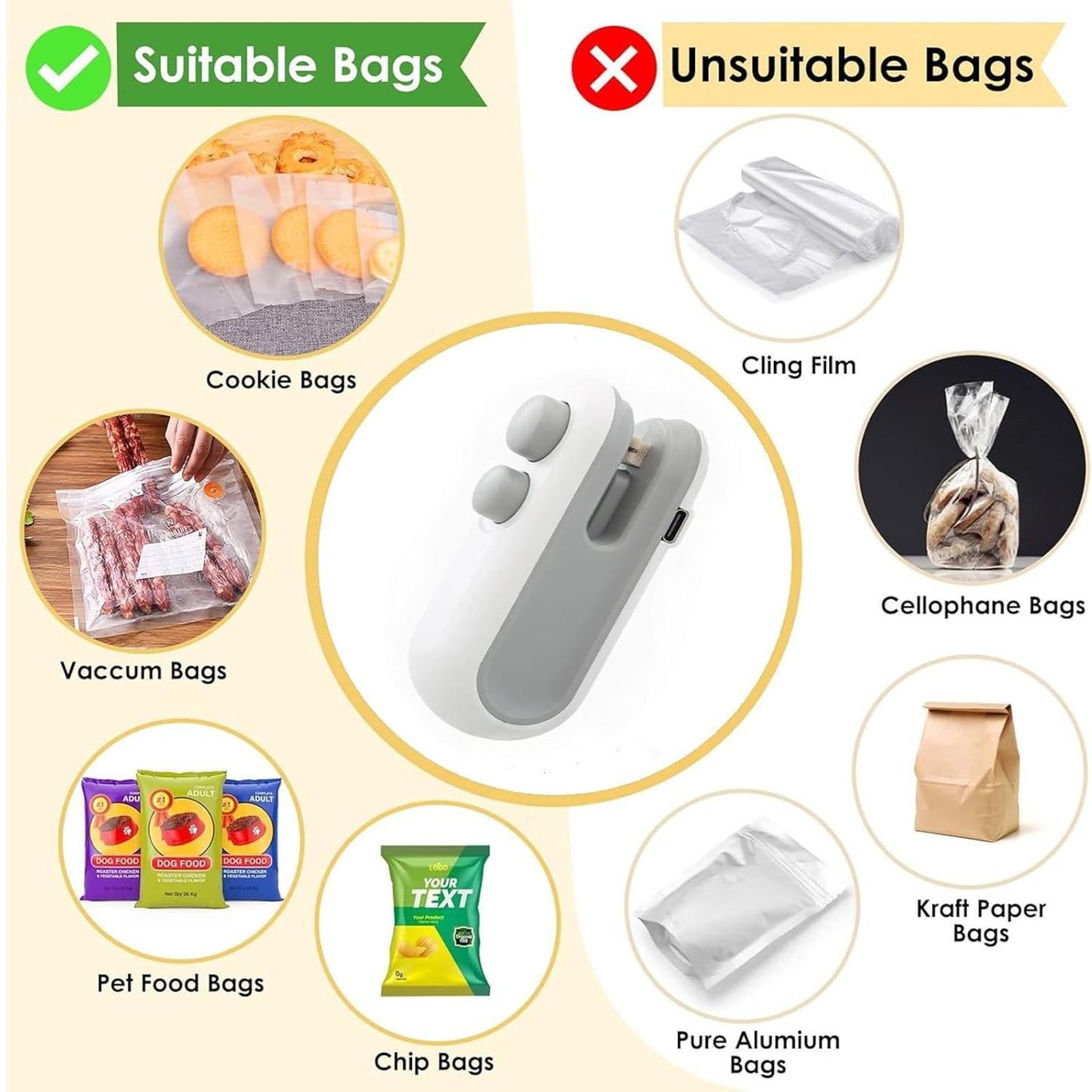 Portable Mini Sealer For Plastic Bags Package Food Saver Gadgets