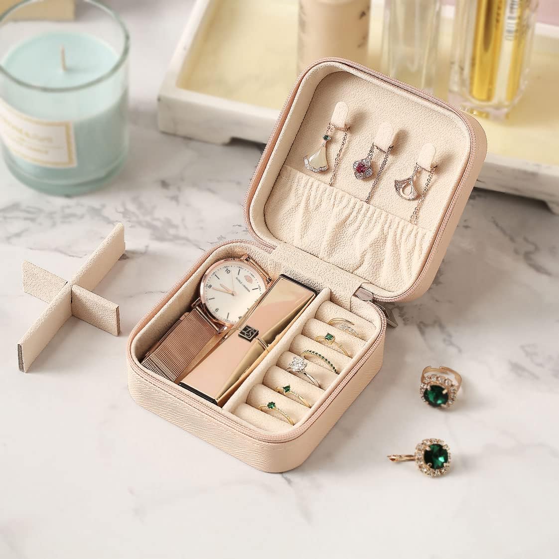 Mini Jewelry Leather Organizer