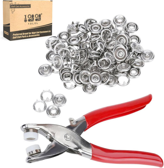Metal Snap Buttons with Fastener Pliers Press Tool Kit