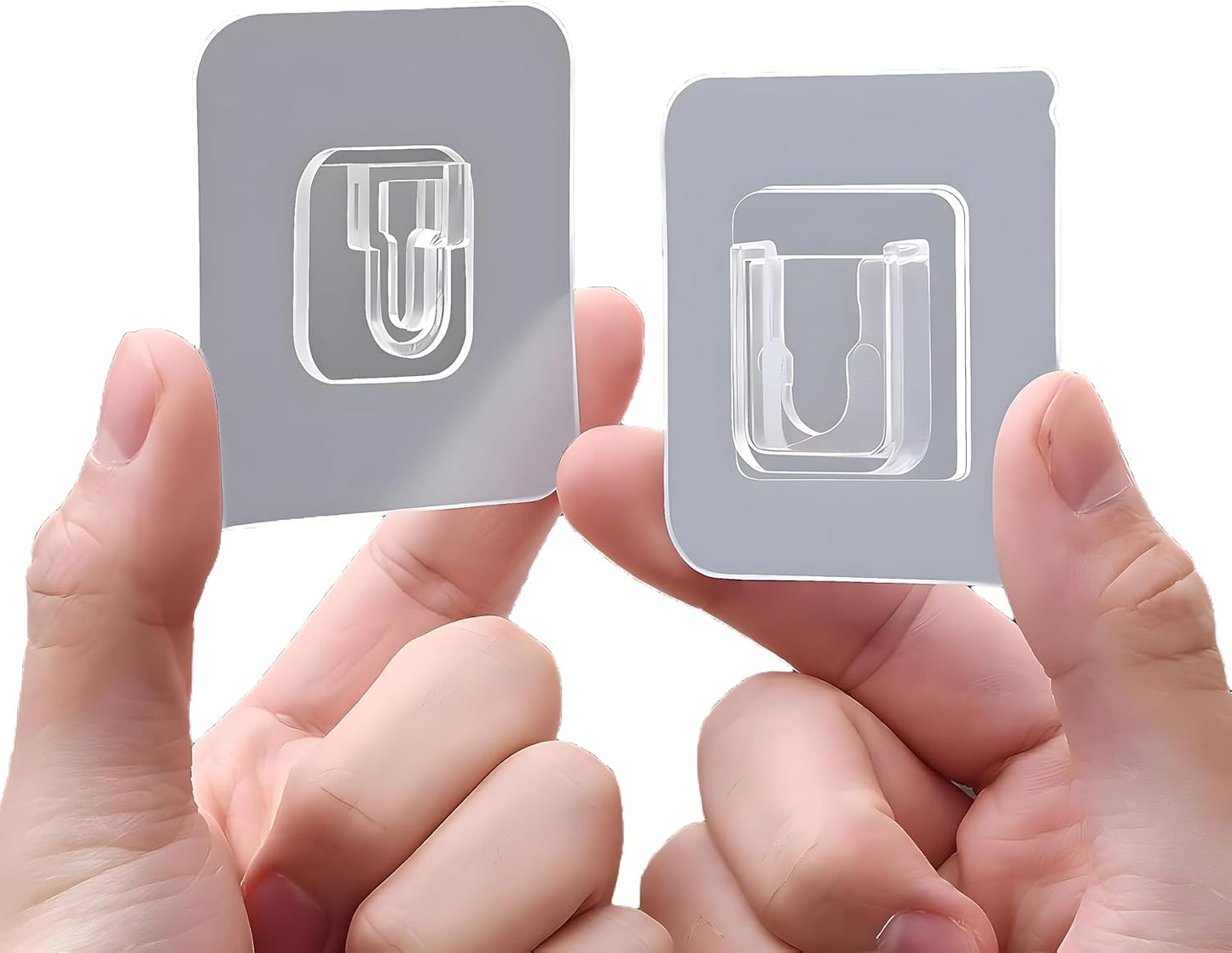 Set of 10 double-sided adhesive wall hooks