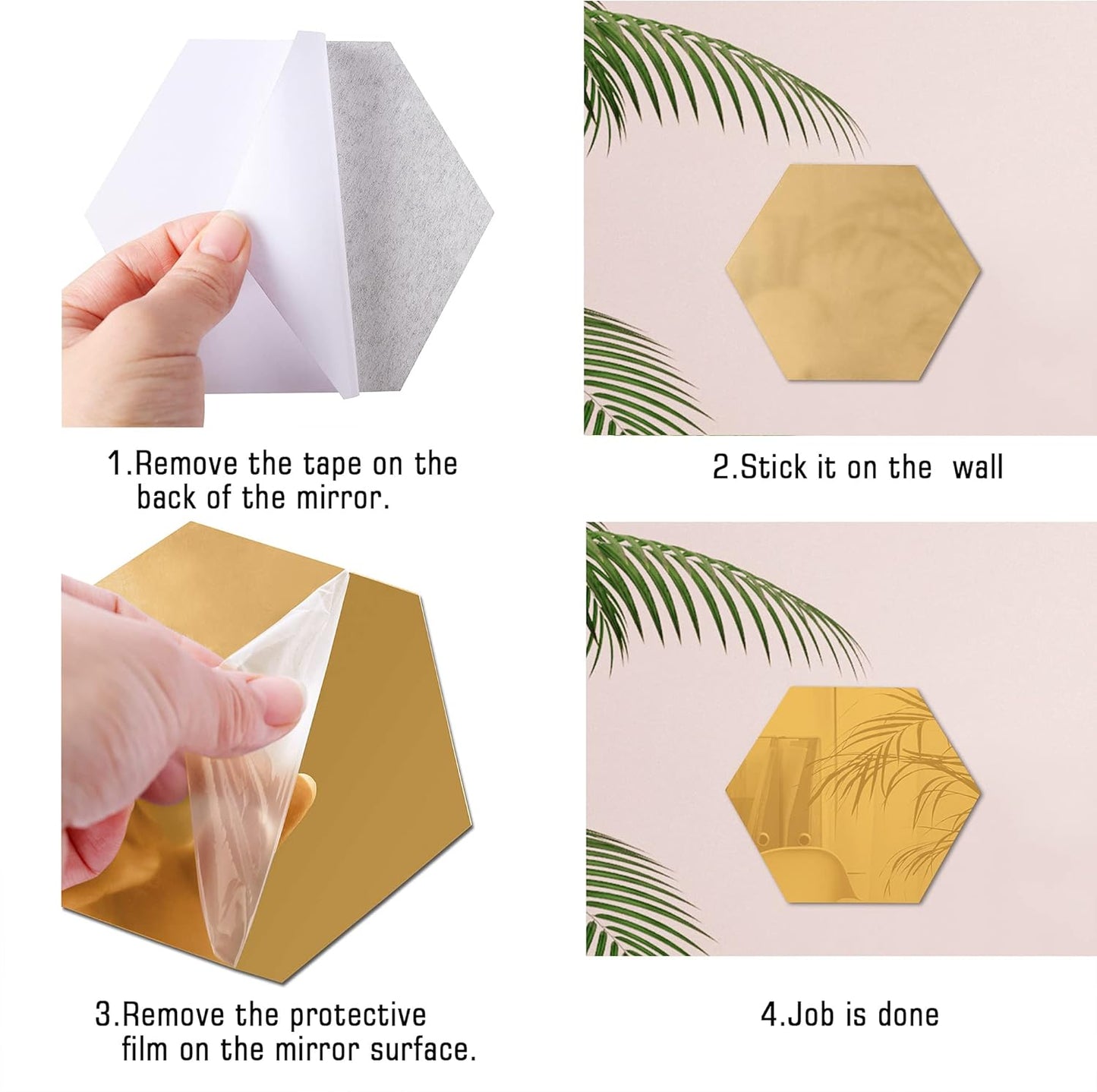 Hexagon 3D Acrylic Decor Mirror Wall Sticker for Dining Room Wall Decor