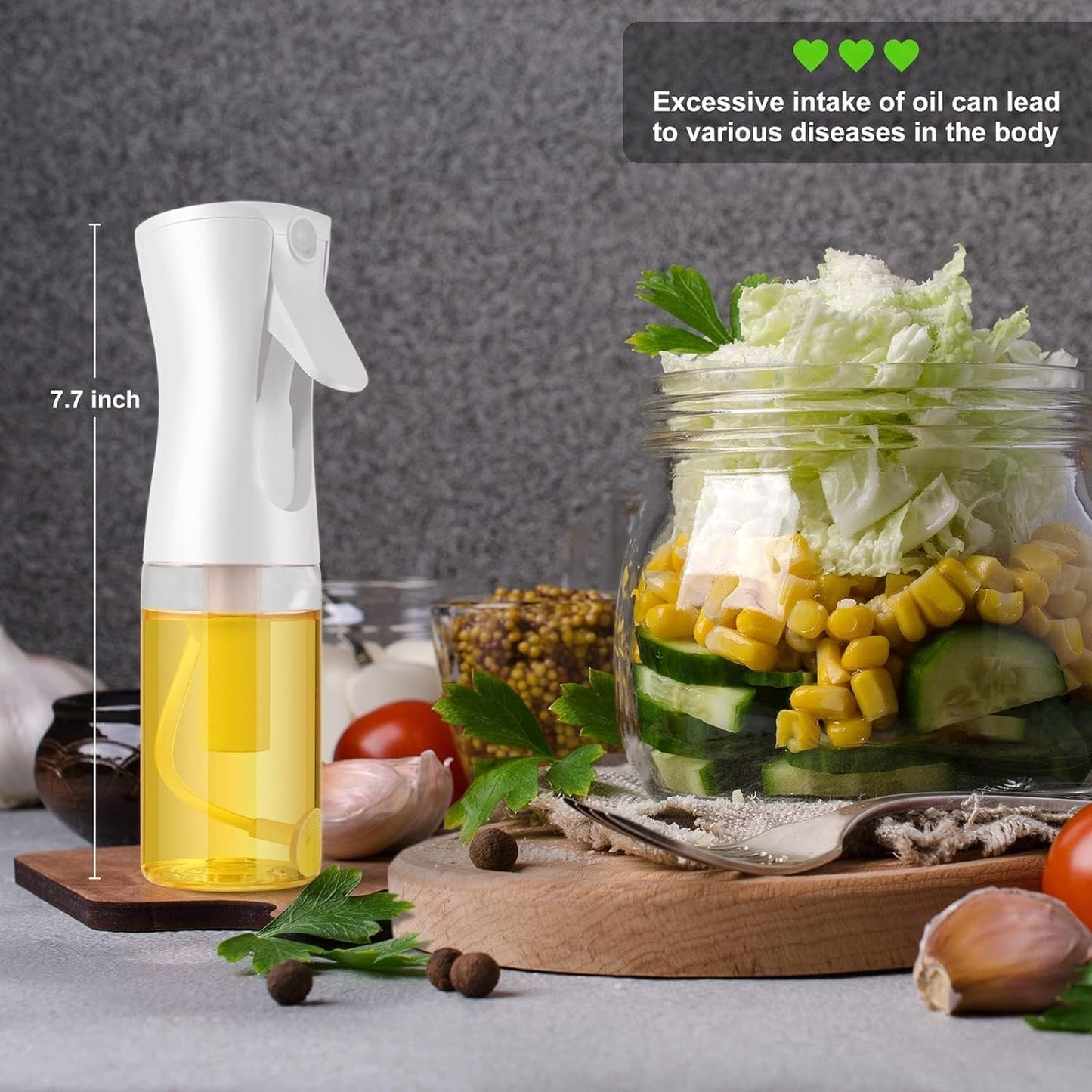 Oil Spray Bottle Continuous Spray with Portion Control, Suitable for Multiple Scenarios. Highly Trusted by Chefs