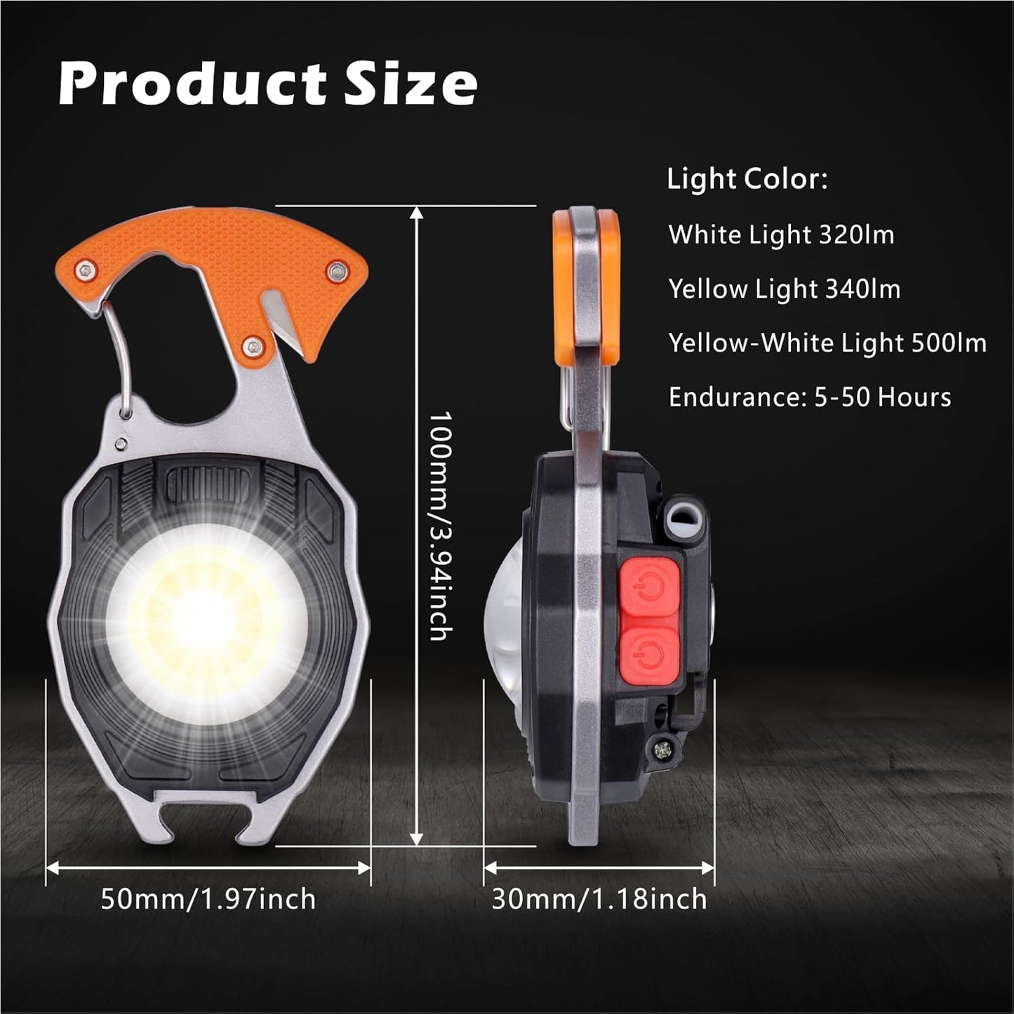 9 in 1 Led Light with Lighter, Bottle Opener, Magnetic Base and Folding Bracket Mini Cob 800 lumens