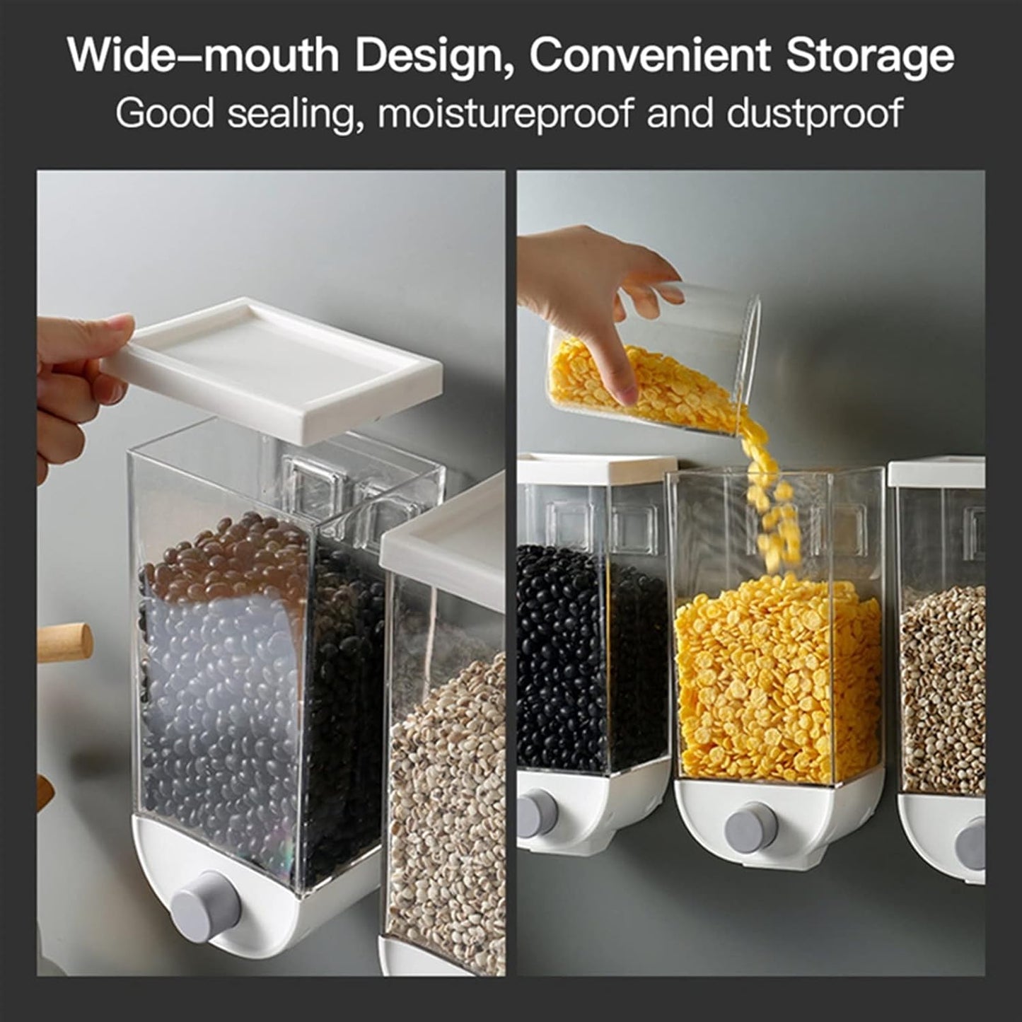 1.5L Wall Mounted Separate Rice Bucket