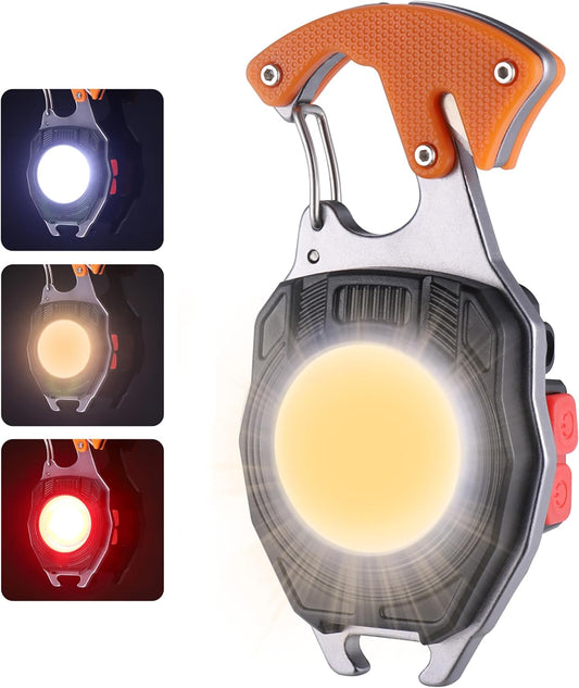 9 in 1 Led Light with Lighter, Bottle Opener, Magnetic Base and Folding Bracket Mini Cob 800 lumens
