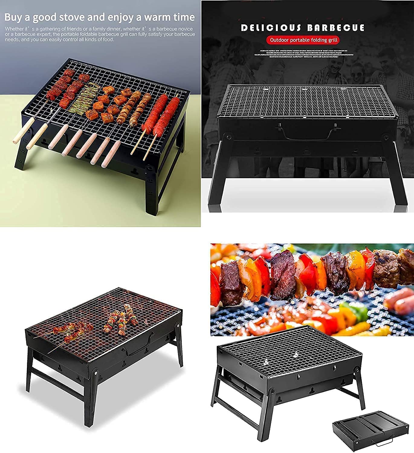 Portable & Foldable BBQ Grill Space Saver
