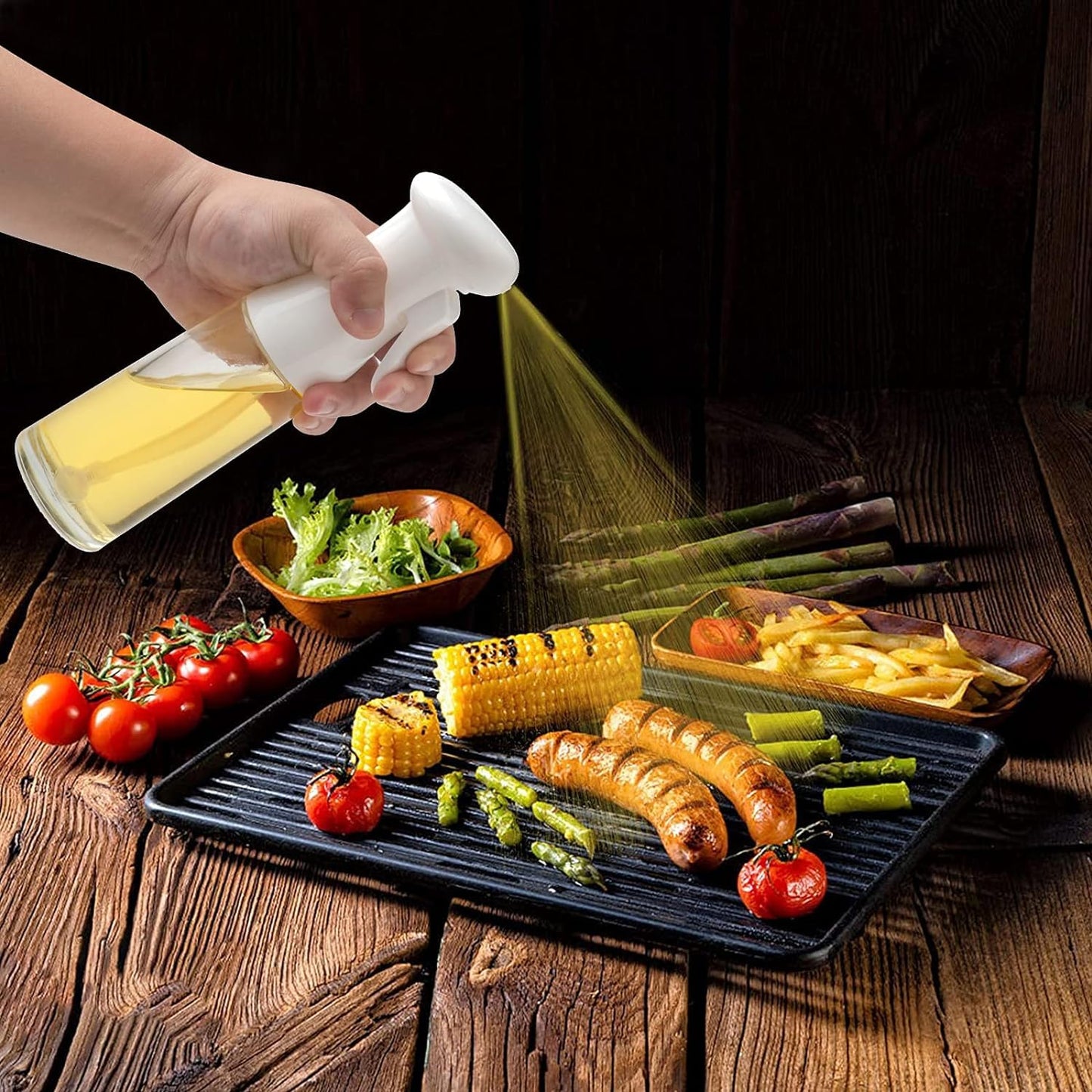 Oil Spray Bottle Continuous Spray with Portion Control, Suitable for Multiple Scenarios. Highly Trusted by Chefs