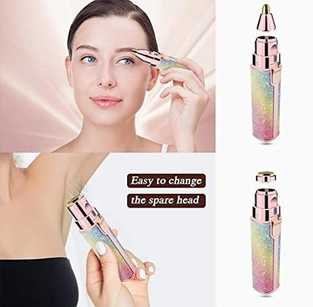 Facial Beauty - 2 In 1 Rechargeable Electric Eyebrow Trimmer +Body Facial Hair Removal